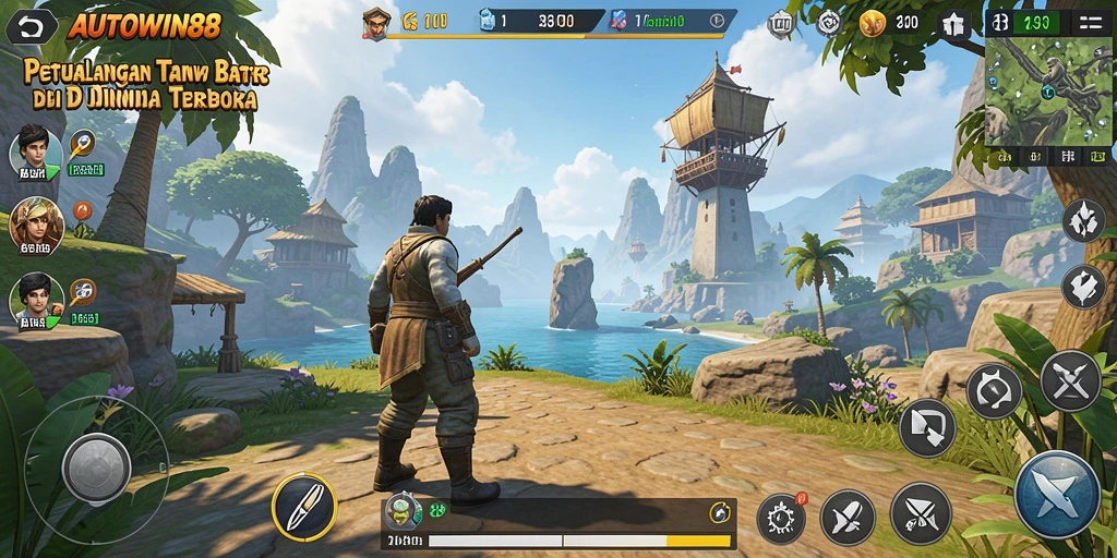 Gambaran gameplay AUTOWIN88 dengan kebebasan menjelajahi dunia terbuka.