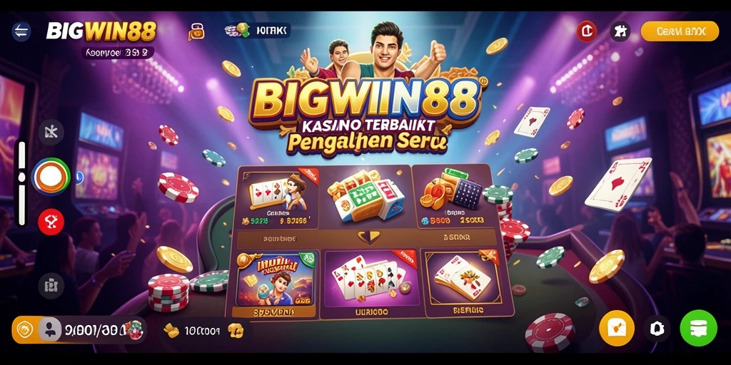 Tampilan gameplay menakjubkan di BIGWIN88 dengan banyak pilihan kasino.