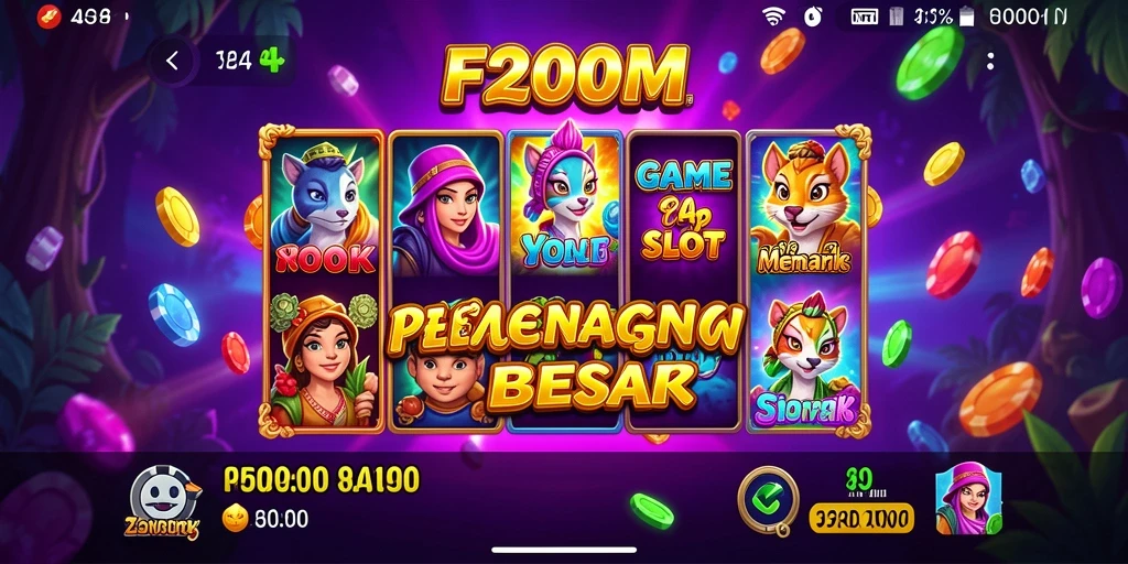 Screenshot F200M menunjukkan pengalaman Slot yang imersif dan interaktif.