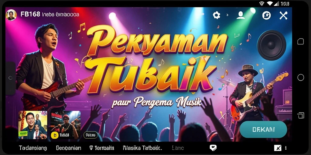 Screenshot FB168 menampilkan pengguna yang menikmati gameplay musik yang seru.