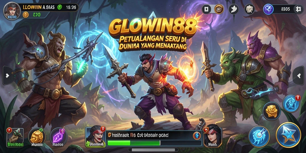 Gameplay petualangan seru di GLOWIN88 dengan berbagai tantangan.