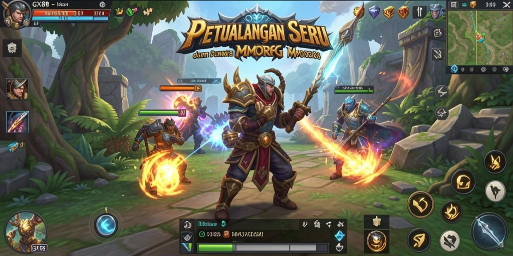Tampilan gameplay GX88 yang imersif dan penuh aksi dalam dunia MMORPG.