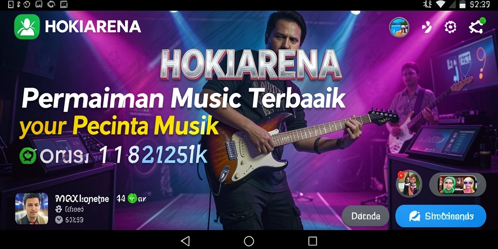 Tampilan gameplay menarik di HOKIARENA dengan berbagai tantangan musik.