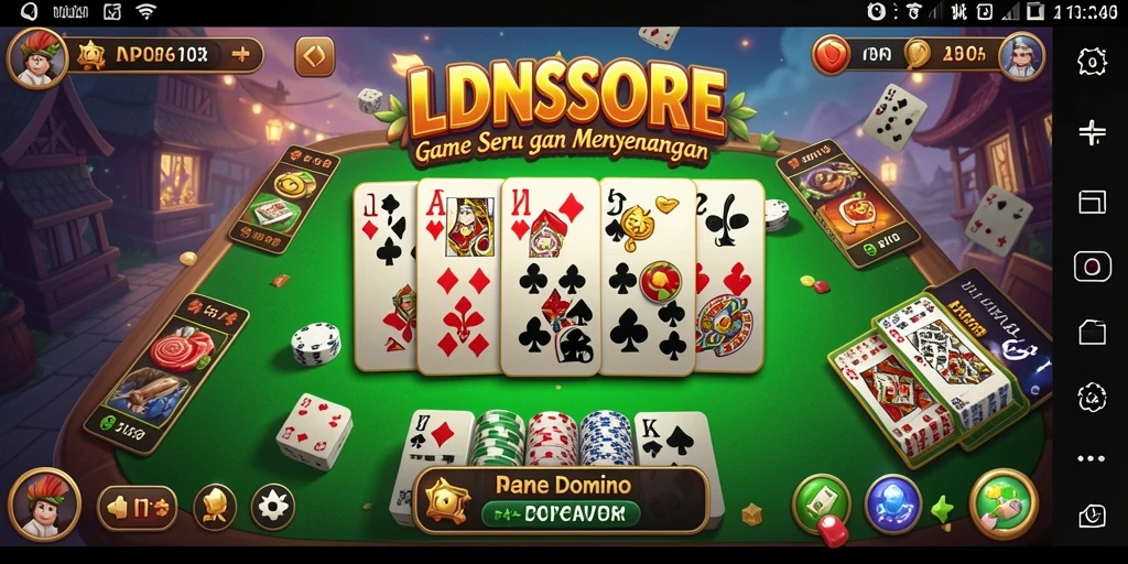 Screenshot gameplay Domino LDNSCORE yang menarik dan seru.