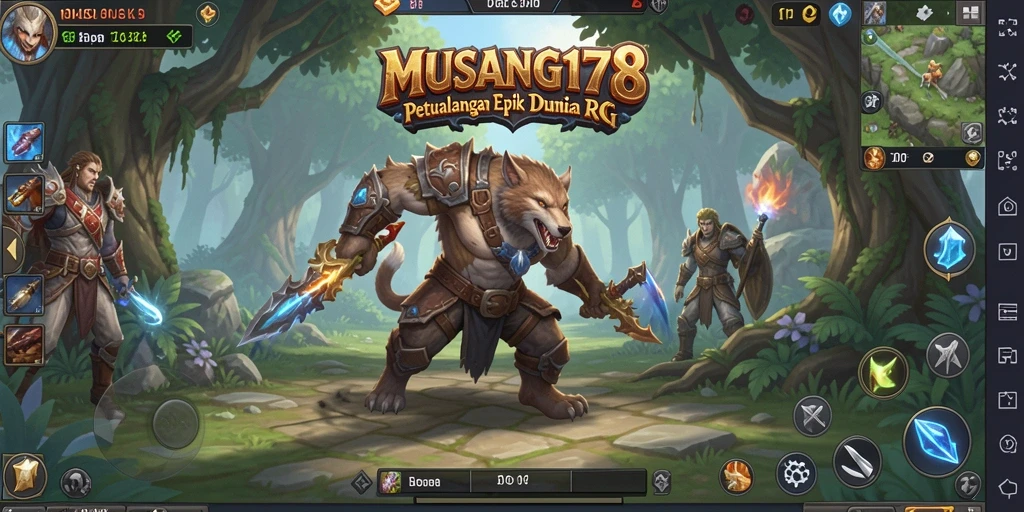 Tampilan utama gameplay RPG yang seru dan menantang.