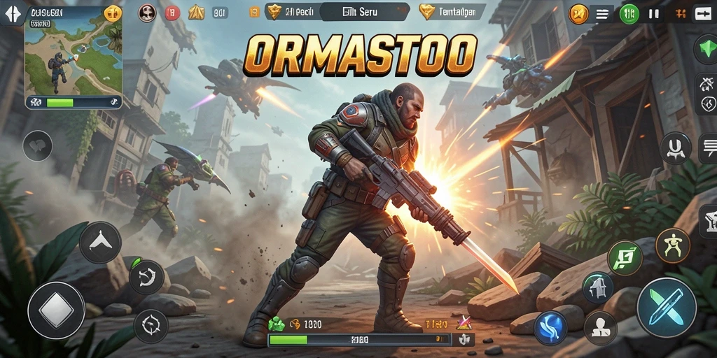 Tampilan screenshot ORMASTOTO menunjukkan aksi mendebarkan dalam permainan.