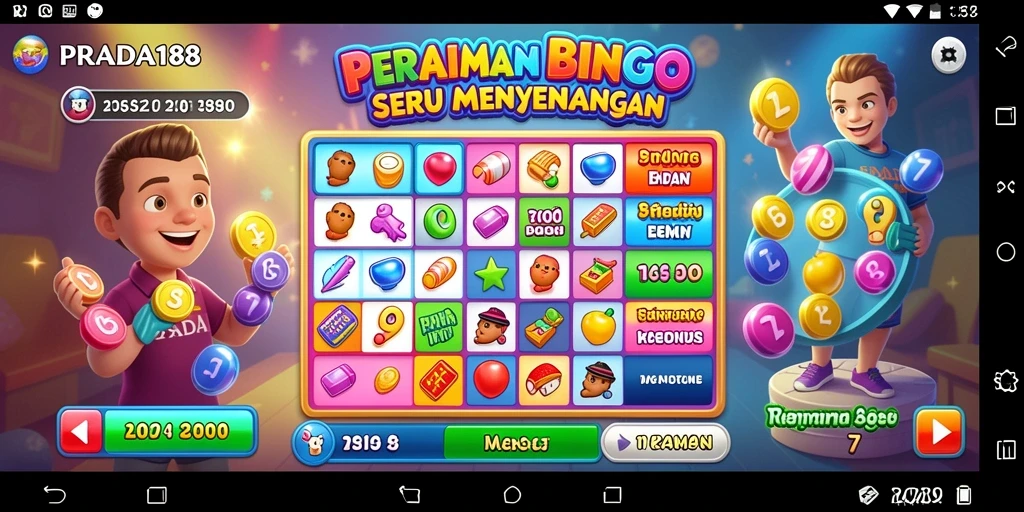 Tampilan gameplay Bingo di PRADA188 yang seru dan interaktif.