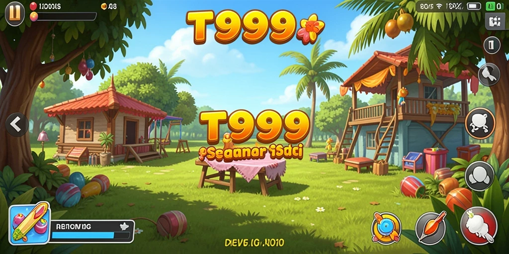 Tangkapan layar utama T9999 menunjukkan aksi seru gameplay Casual.