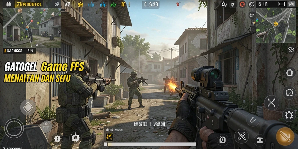 Gameplay dinamis dan seru di ZIATOGEL dengan senjata modern.